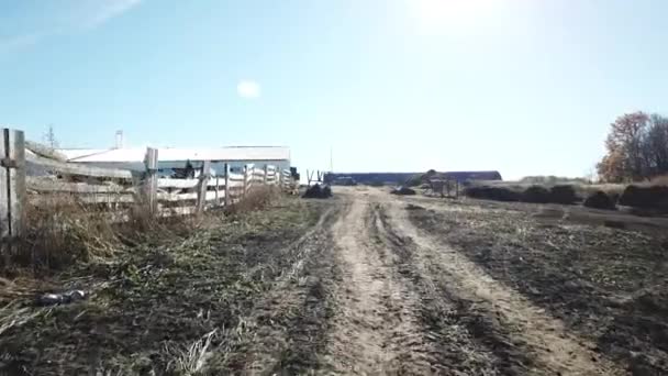 Российская природа весной, стрельба с вертолета — стоковое видео