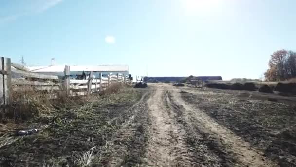 Nature russe au printemps, prise de vue en hélicoptère — Video