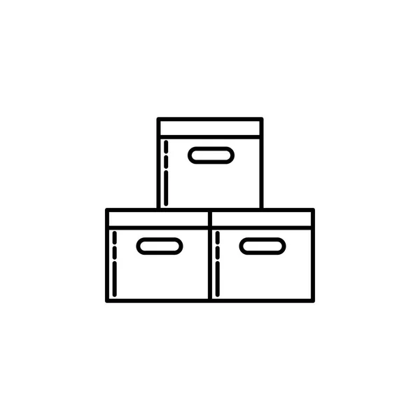 Boîtes Logistiques Signes Symboles Peuvent Être Utilisés Pour Web Logo — Image vectorielle