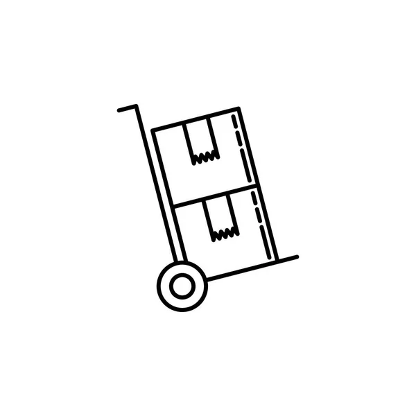 Κουτιά Καλάθι Σημάδια Και Σύμβολα Μπορούν Χρησιμοποιηθούν Για Web Λογότυπο — Διανυσματικό Αρχείο