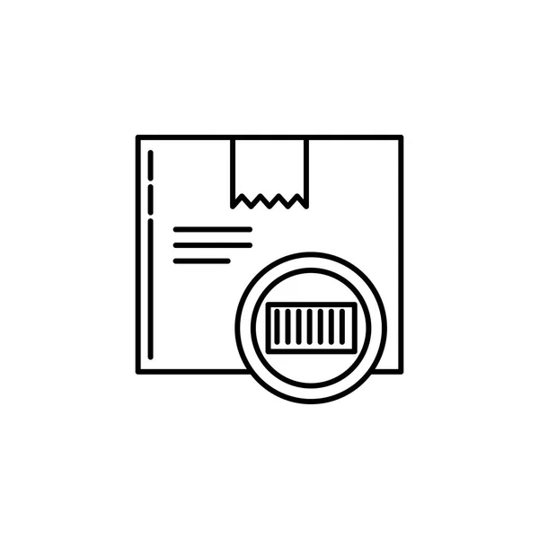 Посылка Штрих Кодом Знаки Символы Могут Использованы Веб Логотип Мобильное — стоковый вектор