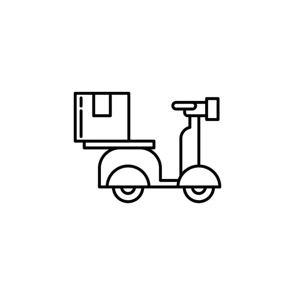 送货滑板车 标志和符号可用于网页 移动应用程序 在白色背景 — 图库矢量图片