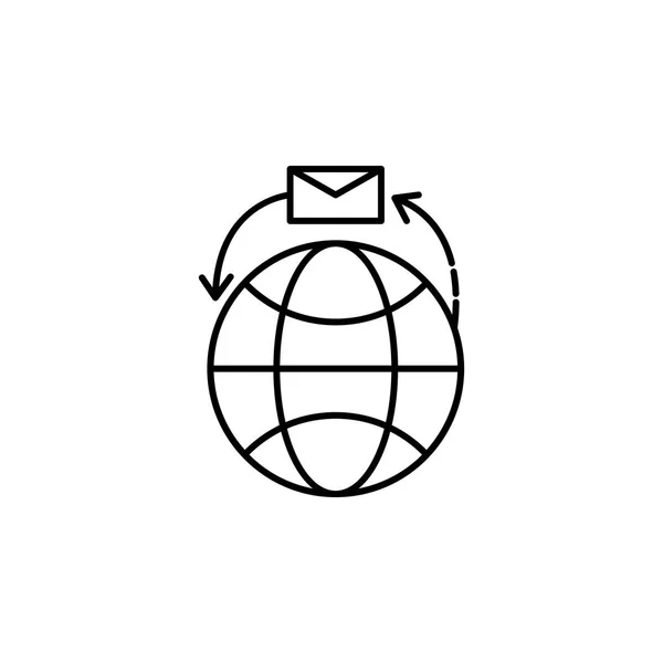 Landbriefversand Zeichen Und Symbole Können Für Web Logo Mobile App — Stockvektor