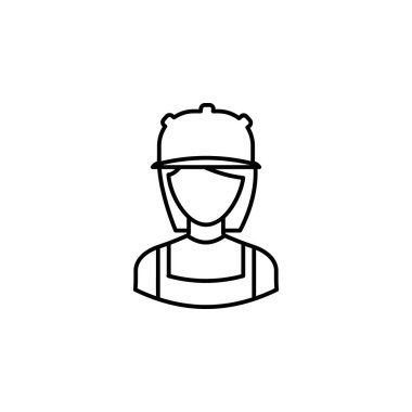 Avatar Oluşturucu Ana Hattı simgesi. İşaretler ve semboller beyaz arkaplanda web logosu mobil uygulaması UI UX için kullanılabilir
