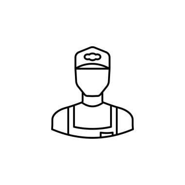 Avatar Yükleyici ana hatları simgesi. İşaretler ve semboller beyaz arkaplanda web logosu mobil uygulaması UI UX için kullanılabilir