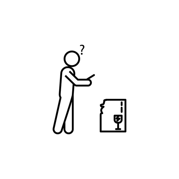 Χαλασμένη Συσκευασία Σημάδια Και Σύμβολα Μπορούν Χρησιμοποιηθούν Για Web Λογότυπο — Διανυσματικό Αρχείο