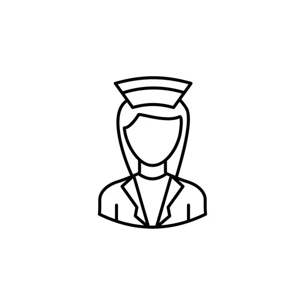 Avatar Nurse Outline Icon Signs Symbols Can Used Web Logo — Stock Vector