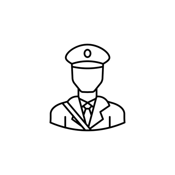 Avatar Postacı Taslak Ikonu Şaretler Semboller Beyaz Arkaplanda Web Logosu — Stok Vektör