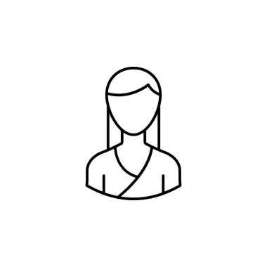 Avatar karate anahat simgesi. İşaret ve sembolleri için web logosu mobil app kullanıcı arabirimi Ux beyaz arka plan üzerinde kullanılabilir