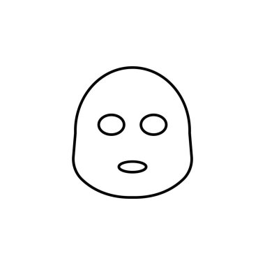 Rahatlama taslak simgesi maskesi. İşaretler ve semboller beyaz arkaplanda ağ, logo, mobil uygulama, UI, UX için kullanılabilir