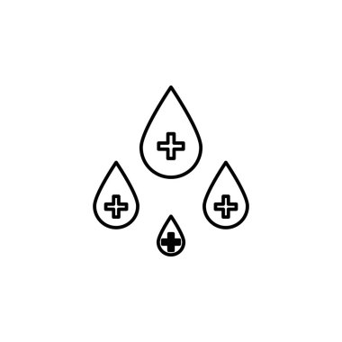 Pozitif yükler, spa ana hatları simgesi. İşaretler ve semboller beyaz arkaplanda ağ, logo, mobil uygulama, UI, UX için kullanılabilir