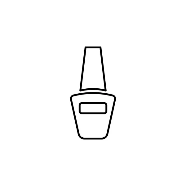Tırnak Cilası Şişesi Taslak Ikonu Şaretler Semboller Beyaz Arkaplanda Logo — Stok Vektör