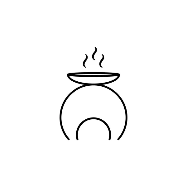 Інструмент Ароматерапії Ікона Опалення Свічок Знаки Символи Можуть Бути Використані — стоковий вектор