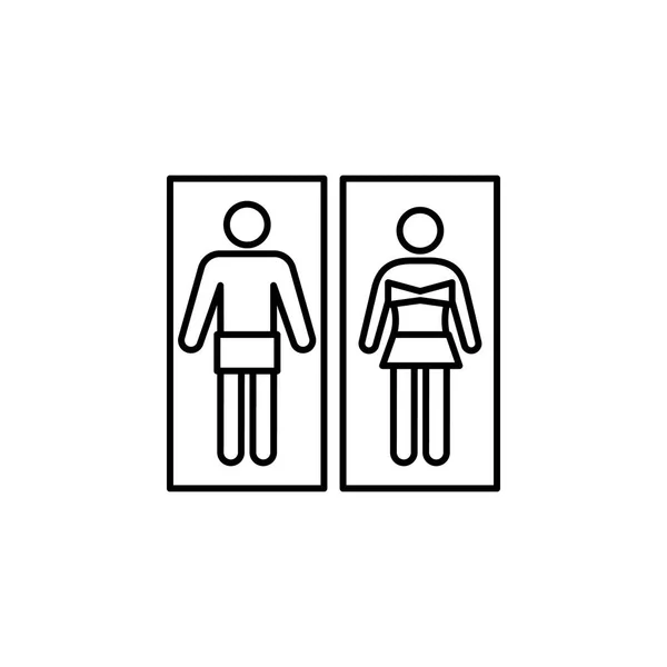 Male Female Symbol Spa Outline Icon Signs Symbols Can Used — Stock Vector