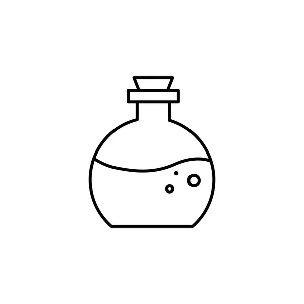 Bottiglia Lozione Aromaterapia Con Icona Contorno Liquido Segni Simboli Possono — Vettoriale Stock