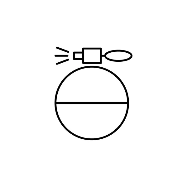 香水喷雾球形瓶子轮廓图标 符号和符号可用于白色背景的Web Logo Mobile App — 图库矢量图片