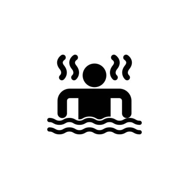 Jakuzi banyo anahat simgesi. İşaret ve sembolleri kullanılabilir web, logo, mobil uygulaması, kullanıcı arabirimi, beyaz arka plan üzerinde Ux için