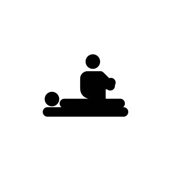 Human Doing Massage Outline Icon Signs Symbols Can Used Web — Stock Vector