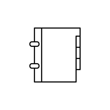 kitap kişi klasörü telefon anahat simgesi. İşaret ve sembolleri kullanılabilir web, logo, mobil uygulaması, kullanıcı arabirimi, beyaz arka plan üzerinde Ux için
