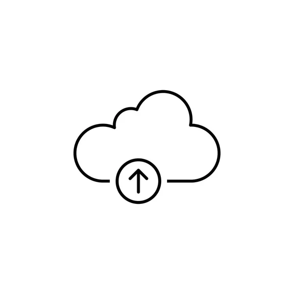 Cloud Storage Upload Outline Icon Los Signos Símbolos Pueden Utilizar — Vector de stock