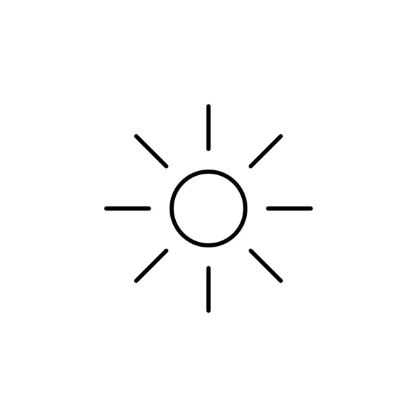 Brightness Sun Outline Icon Signs Symbols Can Used Web Logo — Stock Vector