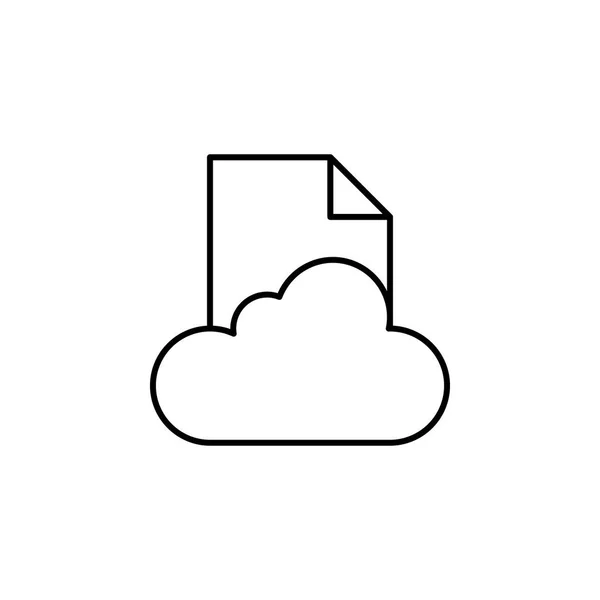 Cloud Data File Outline Icon Los Signos Símbolos Pueden Utilizar — Vector de stock