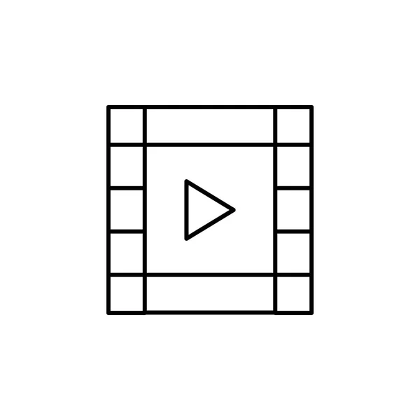 Film Videóinak Szalag Szerkezeti Ikon Jelek Szimbólumok Használható Web Logó — Stock Vector