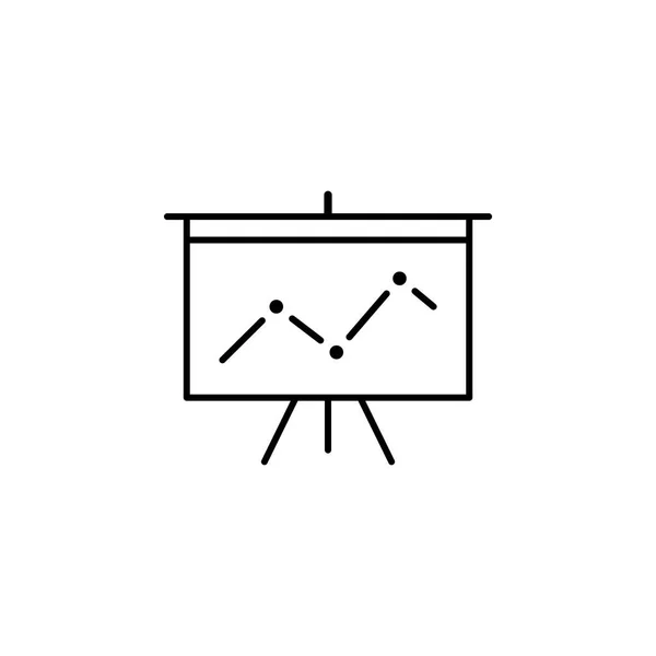 Deck Presentation Statistics Outline Icon Los Signos Símbolos Pueden Utilizar — Vector de stock