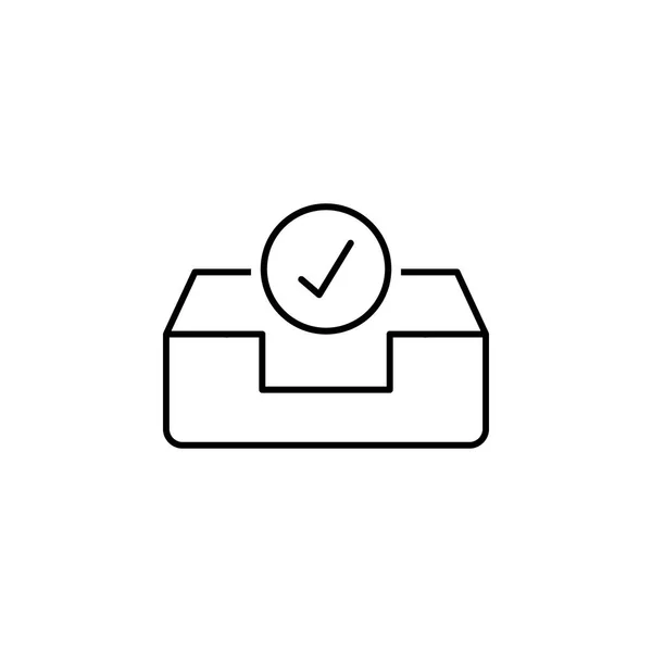 Έγκριση Εικονίδιο Διάρθρωσης Εισερχόμενα Ηλεκτρονικού Ταχυδρομείου Πλαίσιο Σημάδια Και Σύμβολα — Διανυσματικό Αρχείο