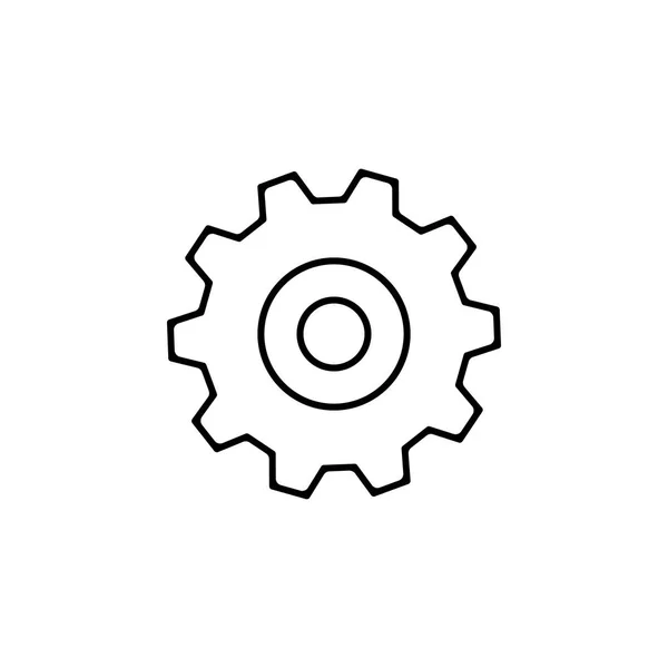 Paramètres Réglage Engrenage Icône Contour Signes Symboles Peuvent Être Utilisés — Image vectorielle