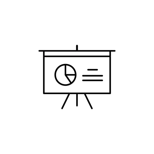 Analytics Yönetim Kurulu Diyagramı Anahat Simgesi Şaret Sembolleri Kullanılabilir Web — Stok Vektör