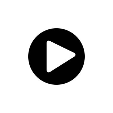 Media player simgesini. İşaret ve sembolleri kullanılabilir web, logo, mobil uygulaması, kullanıcı arabirimi, beyaz arka plan üzerinde Ux için