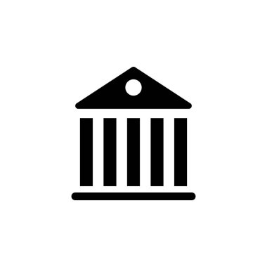 Hükümet pantheon bina simgesini tıklatın. İşaret ve sembolleri kullanılabilir web, logo, mobil uygulaması, kullanıcı arabirimi, beyaz arka plan üzerinde Ux için