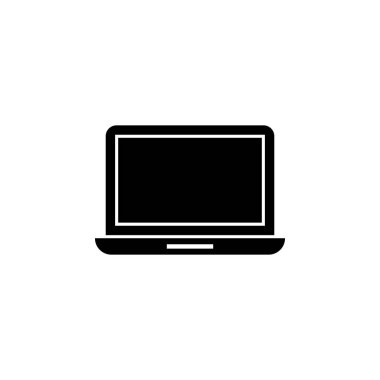 Dizüstü bilgisayar, bilgisayar kutsal kişilerin resmi. İşaret ve sembolleri kullanılabilir web, logo, mobil uygulaması, kullanıcı arabirimi, beyaz arka plan üzerinde Ux için