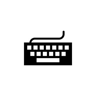 Klavye simgesini. İşaret ve sembolleri kullanılabilir web, logo, mobil uygulaması, kullanıcı arabirimi, beyaz arka plan üzerinde Ux için