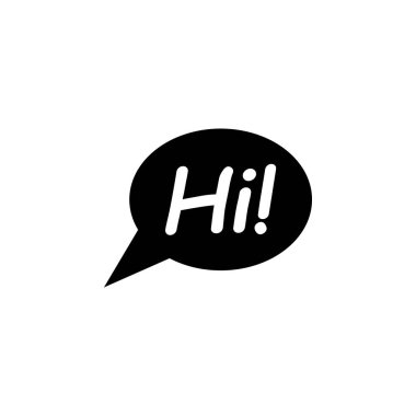 Kabarcık, sohbet, Merhaba simgesi. İşaret ve sembolleri kullanılabilir web, logo, mobil uygulaması, kullanıcı arabirimi, beyaz arka plan üzerinde Ux için