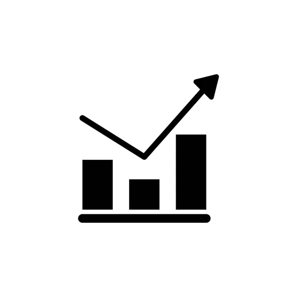 Analytics Finanzdiagramm Grafik Wachstumsikone Zeichen Und Symbole Können Für Web — Stockvektor