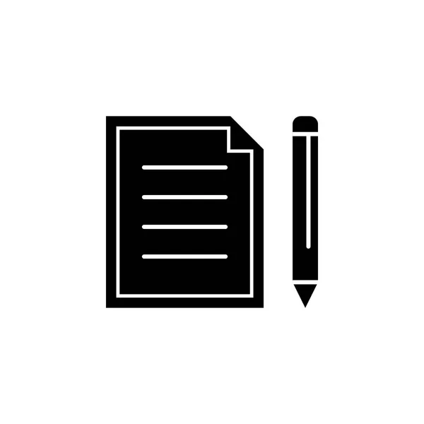 Kağıt Kalem Simgesini Şaret Sembolleri Kullanılabilir Web Logo Mobil Uygulaması — Stok Vektör