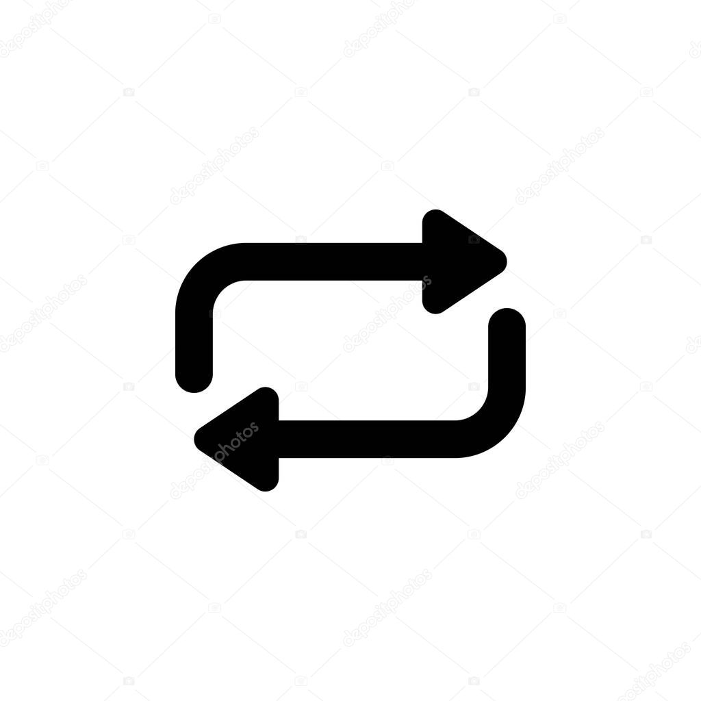 Refresh, reload, repeat icon. Signs and symbols can be used for web, logo, mobile app, UI, UX on white background