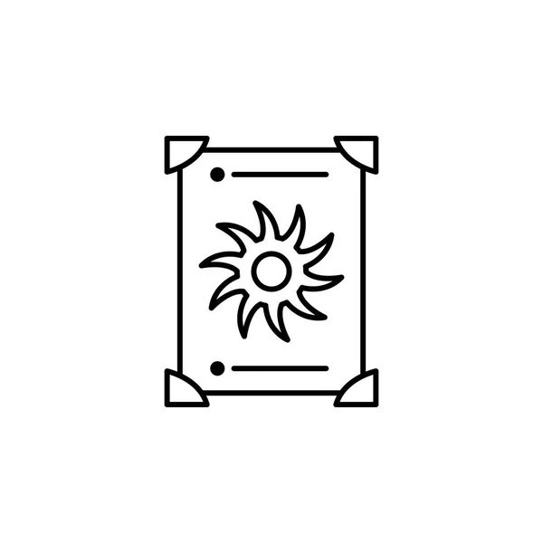 Sihirli Tarot Anahat Simgesi Şaret Sembolleri Kullanılabilir Web Logo Mobil — Stok Vektör