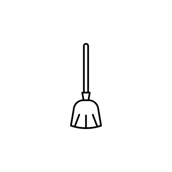Sihirli Süpürge Anahat Simgesi Şaret Sembolleri Kullanılabilir Web Logo Mobil — Stok Vektör