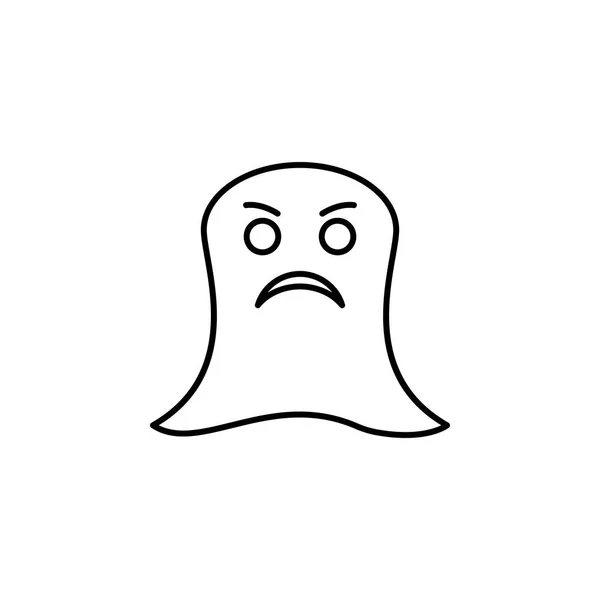 神奇的幽灵轮廓图标 标志和符号可用于网页 移动应用程序 在白色背景 — 图库矢量图片