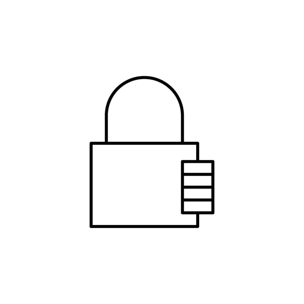 Icono Del Esquema Candado Seguridad Mágica Los Signos Símbolos Pueden — Vector de stock