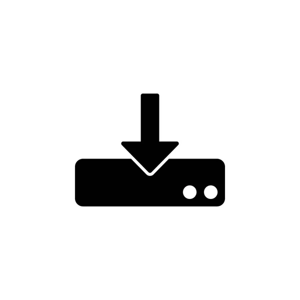 Télécharger sur l'icône de stockage. Signes et symboles peuvent être utilisés pour le web, logo, application mobile, UI, UX — Image vectorielle