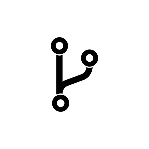 Icono de código de horquilla. Los signos y símbolos se pueden utilizar para la web, logotipo, aplicación móvil, interfaz de usuario, UX — Vector de stock