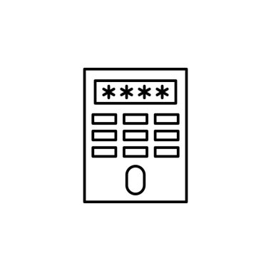 Robotik parmak tarayıcı anahat simgesi. İşaret ve sembolleri kullanılan web, logo, mobil uygulaması, kullanıcı arabirimi, Ux için