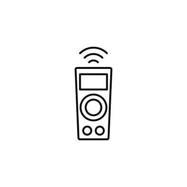 Robotik uzaktan kumanda anahat simgesi. İşaret ve sembolleri kullanılan web, logo, mobil uygulaması, kullanıcı arabirimi, Ux için