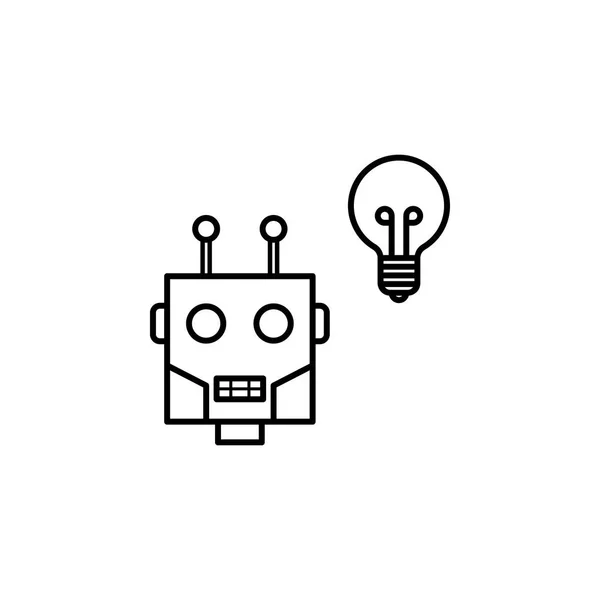 Ícone de esboço de máquina de robótica. Sinais e símbolos podem ser usados para web, logotipo, aplicativo móvel, UI, UX — Vetor de Stock