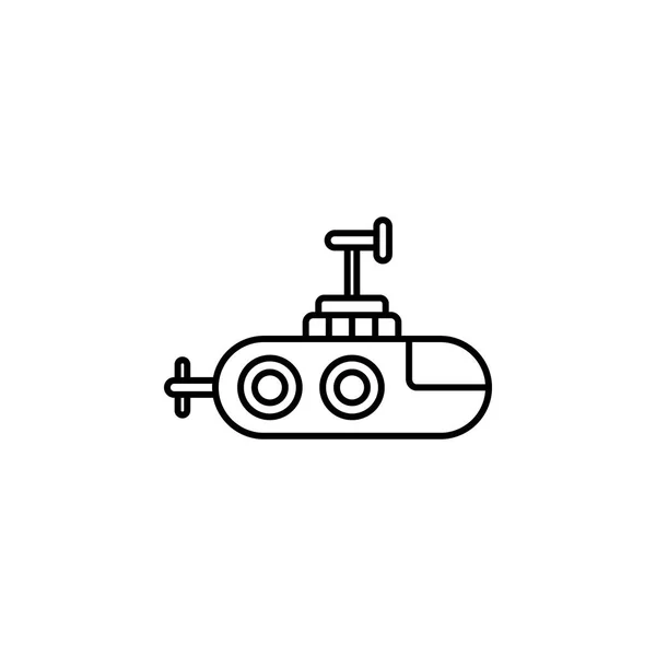 Icono del contorno del submarino robótico. Los signos y símbolos se pueden utilizar para la web, logotipo, aplicación móvil, interfaz de usuario, UX — Archivo Imágenes Vectoriales