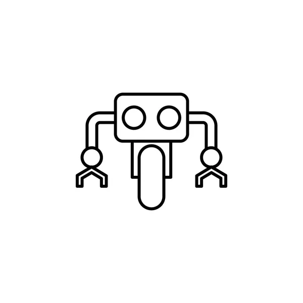 Robotik tekerlek anahat simgesi. İşaret ve sembolleri kullanılan web, logo, mobil uygulaması, kullanıcı arabirimi, Ux için — Stok Vektör